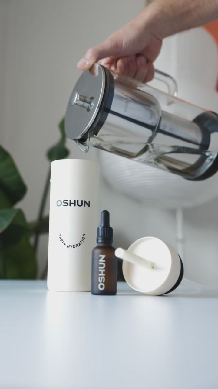 Load video: How to use the Oshun sipper bottle with the Oshun travel bottle